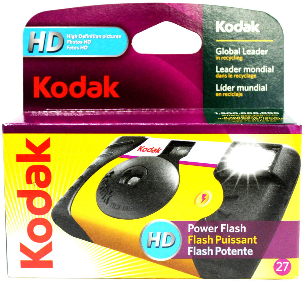 Kodak Disposable Camera 35mm Film Power Flash HD 27Exp Single Use 10/2