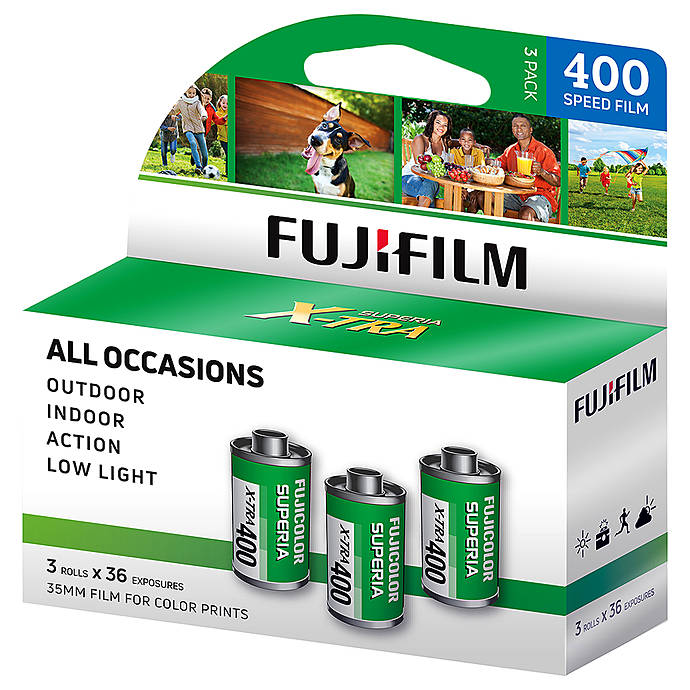 Fuji Superia 400 X-TRA 35mm 135-36 Color Negative Film (3-Pack)