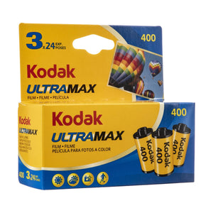 Kodak UltraMax 400 GC24 35mm Film ISO 400, 24 Exposure, 3-Pack