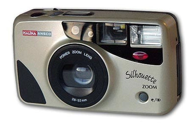 Halina Ansco 35mm Film Camera Vintage Point & Shoot Flash Zoom Lens 28-52mm