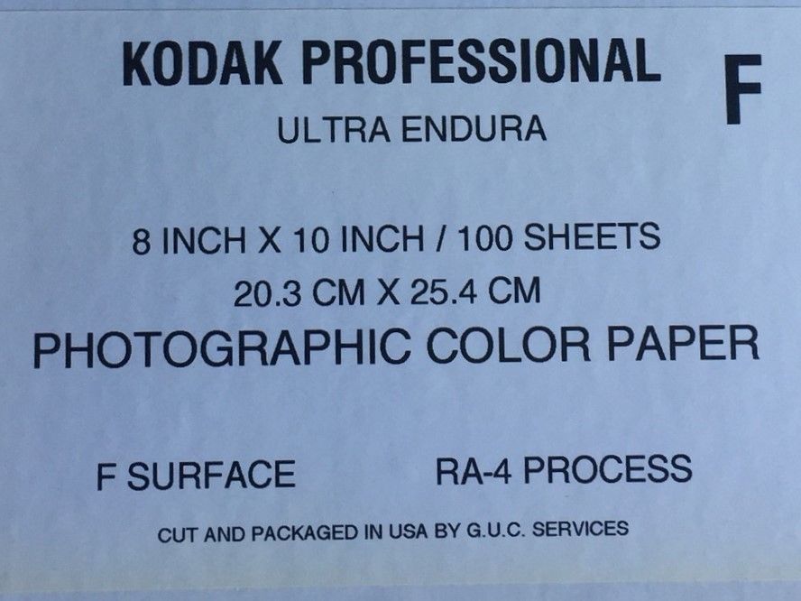 (100 Sheets) Kodak Endura Photographic Paper Glossy 8x10" RA4 Process