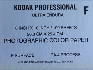 (100 Sheets) Kodak Endura Photographic Paper Glossy 8x10" RA-4 Processing Dark Room (Expired)