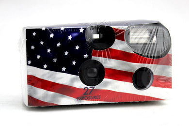 American Flag 35mm Disposable Camera 27Exp + Flash Single Use USA
